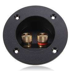 금속 구리 헤드 스피커 정션 케이스 라운드 백 패널 터미널 커넥터 Ok 액세서리 75mm 2bit, 1, 1개