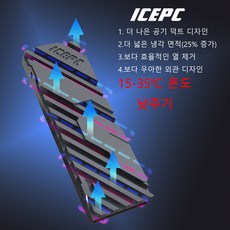 ICEPC M.2 SSD 2280 구리 그래핀 고성능 양면 히트싱크, SSD 2280 히트싱크, 1개