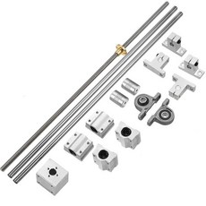 2PCS 8x150mm 선형 모션로드 8mm 리드 스크류 4PCS SK8 막대 지지대 SCS8UU KP08 베개 블록 3D 프린터 용 유연한 샤프트 커플 링 16 150mm 세, Set of 16_200mm