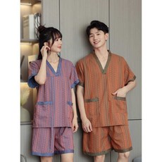 숯가마옷 황토 세트 마사지복 반팔 대량주문 환영, 1개