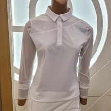 레노마골프 여성 가격인하 팔부분 냉감소재가 달린 세련된 제원단 카라 긴팔 티셔츠 RWTYJ6114