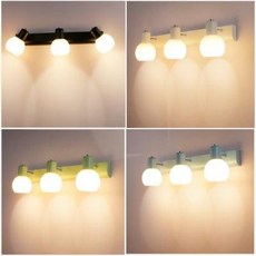 LED 거울 북유럽 화장등 미러 헤드램프 led 화장실 욕실 미러 손 씻기대 거울등 화장등 거울 캐비닛 전용, 01 순백 4두[3와트 LED 전구 난광]