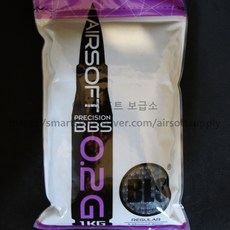 0.2g BLS 비비탄 보라돌이 정밀 등급 BB탄 (블랙) 1kg 약5000발 Precision BBs Black 1kg, 1개