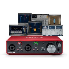 [미국] Focusrite Scarlett 2i2 (3rd Gen) USB Audio Interface plus Waves Musicians 2 and iZotope Mobius, 단일상품