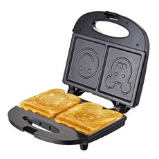 SOKANY128 샌드위치 홈 와플 기계 웃는 얼굴 만화 패턴 빵 굽기 귀여운 토스트 스토브, 01 Sandwich Machine_02 EU