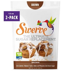 스워브 스위트너 브라운 설탕대체 Swerve Sweetener Brown Bundle 12oz 340g 2팩, 1개