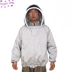 양봉 방충복 재킷 베일 세트 의류 보호 꿀벌 모자 양가죽 장갑, B, XL