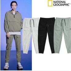 [매장정품] 내셔널지오그래픽 남여공용 아델리 경량 우븐 스트레치 카고 조거 L/PANTS N232UPT140