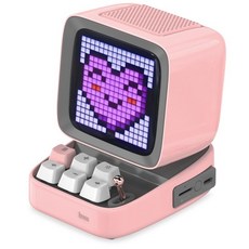 307228 / 레트로 빈티지 픽셀 아트 블루투스 휴대용 알람 시계 DIY LED 스크린 전자 가제트 홈 인테리어 선물 스피커, 3, 브라질