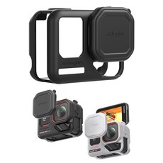 Insta360 ace pro 2 풀커버 실리콘 커버 스트랩 포함 케이스 카메라 보호 인스타360 에이스 프로2, 1개, AC-X023-BK