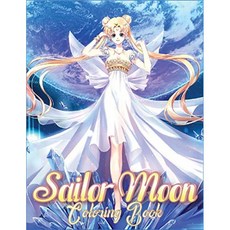 Sailor Moon Coloring Book : 모든 연령대를위한 Sailor Moon Jumbo 색칠 공부 일본 애니메이션 팬, 단일옵션