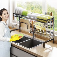 스탠딩 식기건조대 설거지건조대 주방 싱크대선반, 605mm 1단 기본 세트