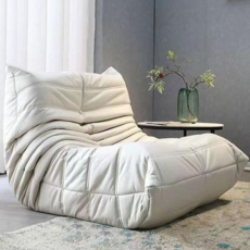 번데기 토고 안락의자 빈벡 가정용 인테리어 빈백, 화이트(테크크로스)