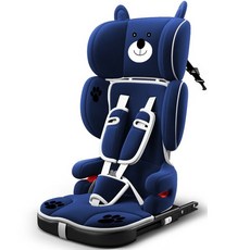전동차 유모차 가벼운 휴대용 어린이 자동차 안전 좌석 아기 ISOFIX 하드 인터페이스 부스터 9M-12Y, [03] Isofix Blue