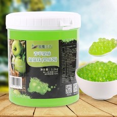 타카오펄 1.2kg 망고 칼라 버블티펄 빙수 팝핑보바 음료 색깔 화이트펄 토핑 밀크티펄, 청사과펄, 1개, 1개입