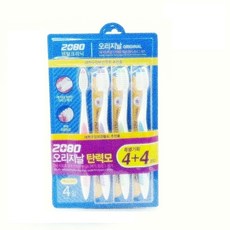 WOORI 치아틈새 딥클린 프라그제거 저자극 탄력모 칫솔 8EA DENTAL BRUSH 치솔 양치질 어금니 칫솔