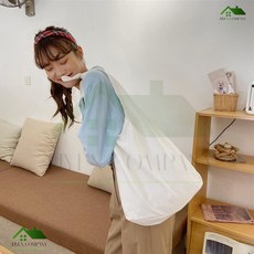 캐주얼 지퍼 1 필리아 매듭 에코백(화이트) 대학생 봉사활동 도서관 태블릿