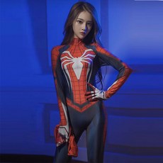 인싸템 아나운서 핫한 스파이더맨 옷 전투복 스키니핏 바디슈트 유니폼 여학생 틱톡 kuaishou