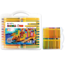 문교레일크레파스24색