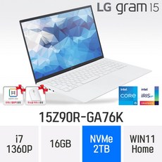 LG전자 2023 그램15 15Z90R-GA76K, WIN11 Home, 16GB, 2TB, 코어i7, W