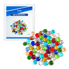 아쿠아비 볼록 유리돌 컬러 믹스 1kg, 랜덤발송, 1개