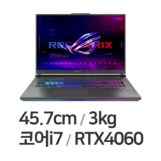 [대여] 게이밍 노트북렌탈 RTX4060 최신형 17인치 고사양게임 임대 렌트 단기 장기, 게이밍노트북, WIN10 Home, 16GB, 512GB, 코어i7, 30일 대여