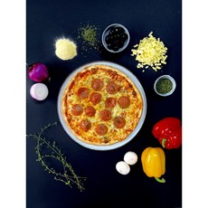 피자밀키트/ 3판 피자(10분 완성)/ 콤비네이션 페퍼로니 마르게리타 구성 기본구성, 800g, 1개