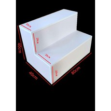 사다리선반 빵 중앙진열대 백화점 선물 수납장심플 신발파우치 짐받이 화분 진열대 사다리형 수납대 계단 식, T03-직사각형 80넓이 40높이 40도어없음 등받이없