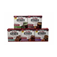 SlimFast Keto 슬림패스트 키토 팻밤 저탄고지 스낵 식사대용 8종, 캐러멜 넛 클러스터스