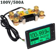 Tf03 100 v 500a 범용 배터리 용량 테스터 전압 전류 표시기 패널 쿨롱 미터 coulometer 12003189