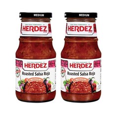 Herdez Roasted Salsa Roja (Medium) 15 oz (Pack of 2) Herdez 구운 살사 로자(미디엄) 15oz(2팩), 425g, 2개