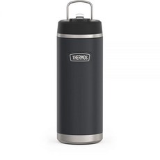 써모스 ICON SERIES BY THERMOS 스테인리스 스틸 물병 빨대 뚜껑 포함 946.4ml(32온스) 선셋 핑크, Granite