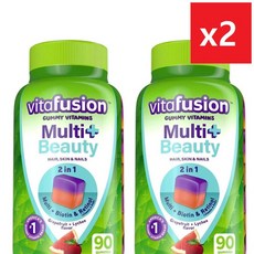 Vitafusion Multi + Beauty Gummy 비타퓨전 뷰티멀티비타민 헤어스킨네일 비오틴 150구미, 4팩