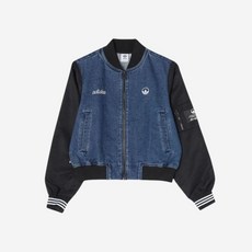 [정품] 아디다스 우먼스 컬리지에이트 데님 자켓 - US 사이즈 (W) Adidas Collegiate Jacket Denim - US Sizing