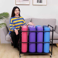  폴롤러 요가매트 정리대 필라테스 수납 보관 이동식, 골드 80x50x70 미끄럼방지매트 