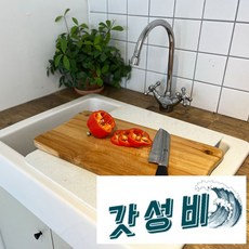 COVA 다용도 인조대리석 주방 싱크대 보조조리대 L, 화이트, 1개