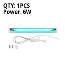 살균 자외선 소독기 UV살균기 UVC 석영 램프 T5 튜브 UV 살균 전구 6W 8W 110V 220V, 2) 1Pcs 8W With Plug 220V EU
