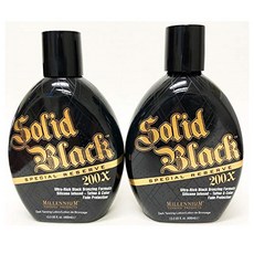 Millennium Tanning Products 밀레니엄 태닝 솔리드 블랙 200x 태닝로션 400ml 2개 SOLID BLACK