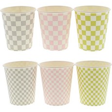 Daikoku Kogyo Industry Fresh Mate Paper Cup Ichimatsu 7 oz 50 pcs 6 Color Assortment 6403459, 1개, 1개