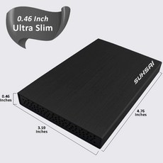 Suhsai Portable External Hard Drive 2.0 USB External HDD Compatible for Computer Laptop PC Smart TV Mac (Blue 500G-B088WYQFVV, Black, 100GB