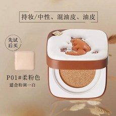 메이크업세트 SOCORSKIN 에어 쿠션 파운데이션 컨실러 Bb 크림 매트 오일 컨트롤 방수 모이스처라이징 영양 화장품 메이크업 희귀 뷰티, [03] P01Soft pink