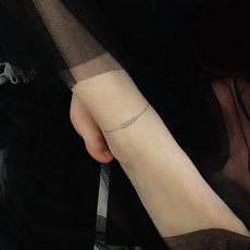 쥬이에루비 실버 발찌 럭키 운수대통 여성 심플 개성 인싸템 트렌드 INS 일한 숲 학생 트윈 발목 링