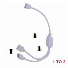 RGB RGBW 커넥터 케이블 암 연장 허브 5050 3528 WW LED 스트립 라이트용 스플리터 와이어 4 핀, 1 To 2, for rgb strip, 1개