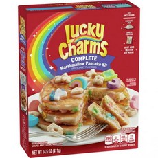 2박스 베티 크로커 Lucky Charms 팬케이크 키트 베이킹 믹스 14.5 온즈, 411g, 2개