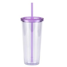 빨대 뚜껑이 클리어 콜드 텀블러 플라스틱 아이스 커피 컵 자동차, 3.700ml, 1개