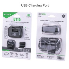 Nextorch 충전식 다목적 조명 헤드램프 자전거 헬멧 모자 흰색 빨간색 듀얼 LED 광원 COB 투광 UT10C/UT10, UT10, 1개