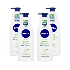 NIVEA Aloe&Hydration 니베아 알로에 앤 하이드레이션 바디로션 400ml 4팩