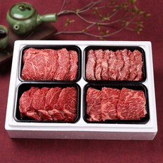 [이천축협] [냉장]한우 [1+등급]구이세트 2호/등심+안심+채끝+특수부위 총2kg 선물세트, 1개