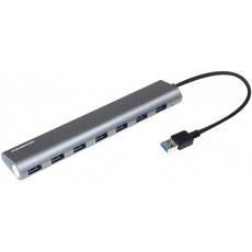Kingwin Portable Data 7-Port Alminium USB 3.0 Hub for MacBook Mac Pro/Mini iMac Chromebook Sur, 단일상품