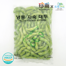 냉동 자숙 대두 콩 450g 껍질콩 잡곡 농산물 풋콩 에다마메 완두콩 주전부리 안주용, 15개
